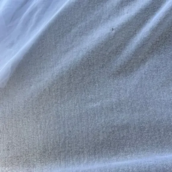 Vintage Val Mode Fairy Sheer Nylon Short flutter Sleeve Lace White Maxi Robe S-M - Picture 16 of 16